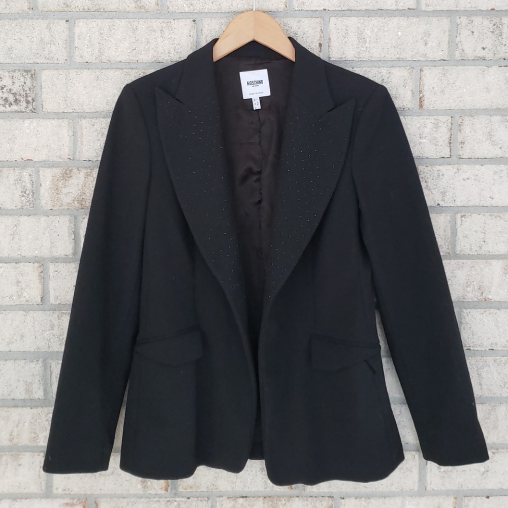 Moschino Jeans Black Jeweled Blazer